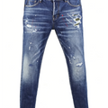 6057 Four Seasons New Men's Wear Washed Ripped Patch | SAMAG