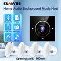 Home Audio Background music player system Bluetooths sound in wall amplifier TF USB FM control panel with stereo ceiling speaker
