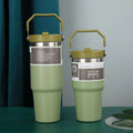 600/890ML Thermos Mug With Straw Stainless Steel Car Insulated Flask Water Tumbler for Outdoor Keeps Cold and Heat Thermal Mug
