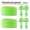 2 Pair No Tie Shoe Laces Kids Adult Quick Laces Round Elastic Shoelaces Without Ties Lock Shoelace Sneakers Shoes Accessories