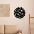 Wall Hanging Clock Car Wheel Theme Arabic Numerals Aesthetic Simple Timepiece Wall Decor Silent Movement for Dining Room Bedroom