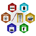 103450 3.7V 2500mAh Polymer Lithium Rechargeable Battery JST PH 2.0mm 2Pin Plug for Camera GPS Navigator MP5 Bluetooth Headset