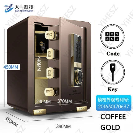 Electronic Safe Deposit Box Digital Password & Fingerprint Unlock For Store Money Jewelry Documents - View 11 | SAMAG