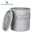 Boundless Voyage Titanium Pot Ultralight Backpacking Cookware with Folding Handle for Hiking & Camping W-Ti2060C