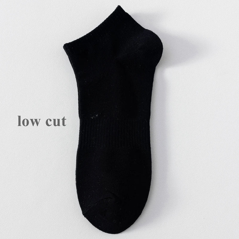 6 Pairs Plus Size EUR45-50 Men Socks Cotton Ankle Black | SAMAG