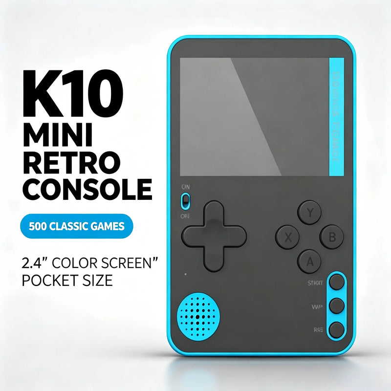 Handheld Game Console 500 Classic Games LCD Portable Retro Video Mini Game Console Rechargeable Great Gift for Kids and Adults