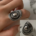 VENTFILLE 925 Sterling Silver Ring for Women Girl Gift Retro Open Trend Unique Design Geometric Asymmetric Jewelry Dropship