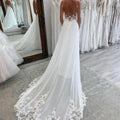 Beach A Line Chiffion Wedding Dresses Sexy V - neck - View 3 | SAMAG