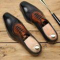 Men's Square-toe Lace-up Leather Shoes New Style First-layer Cowhide Oxfords Man Shoes Business Formal Shoes Wedding Office Shoe