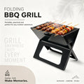 Portable folding barbecue grill with ventilation design for 3-5 people evenly heated essential for camping and picnicking