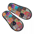 Custom Kizomba Samakaka Ankara Print Soft Memory Foam House Slippers Women African Wax Design Comfy Warm Anti-skid Sole Slipper