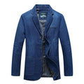 2026 Casual Suit Pure Cotton Denim Jacket Men's Spring-Autumn Mid-Age Loose Business Casual
