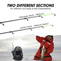 Goture Winter Ice Fishing Rods 32‘’ 2 tips Spinning Rod M/MH Power Cork Handle Ice pole Ultra-light Carp Fishing