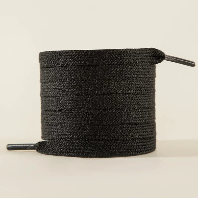 New Classic Pure Cotton Shoelaces Flat Shoelaces Sports Canvas Shoelaces for Men and Women Width 0.8cm Length 100/120/140/160cm