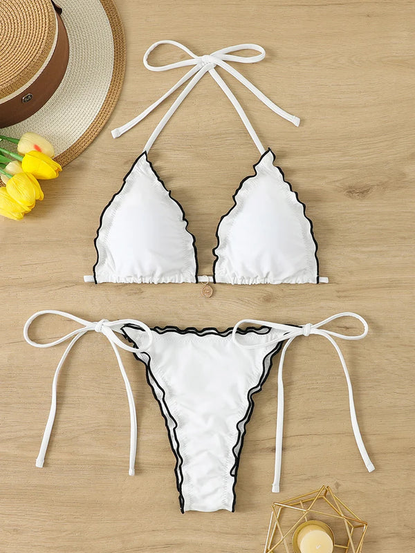Sexy Triangle Micro Bikini Women Swimsuit Two-pieces | SAMAG