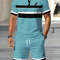 Summer Men's Polo Shirt Set - 3D Printed Design | SAMAG