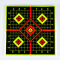 25Pcs 10in Square Shooting Practice Splatter Target Stickers Shooting Target Training Supplies Stickers Fluorescent Color Labels (Can Be Used for Shooting Practice)