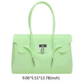 Korean PVC Waterproof Beach Shoulder Bag 2026 Summer Y2K Candy Color Jelly Bags Trendy Dopamine Fashion Tote Underarm Handbag