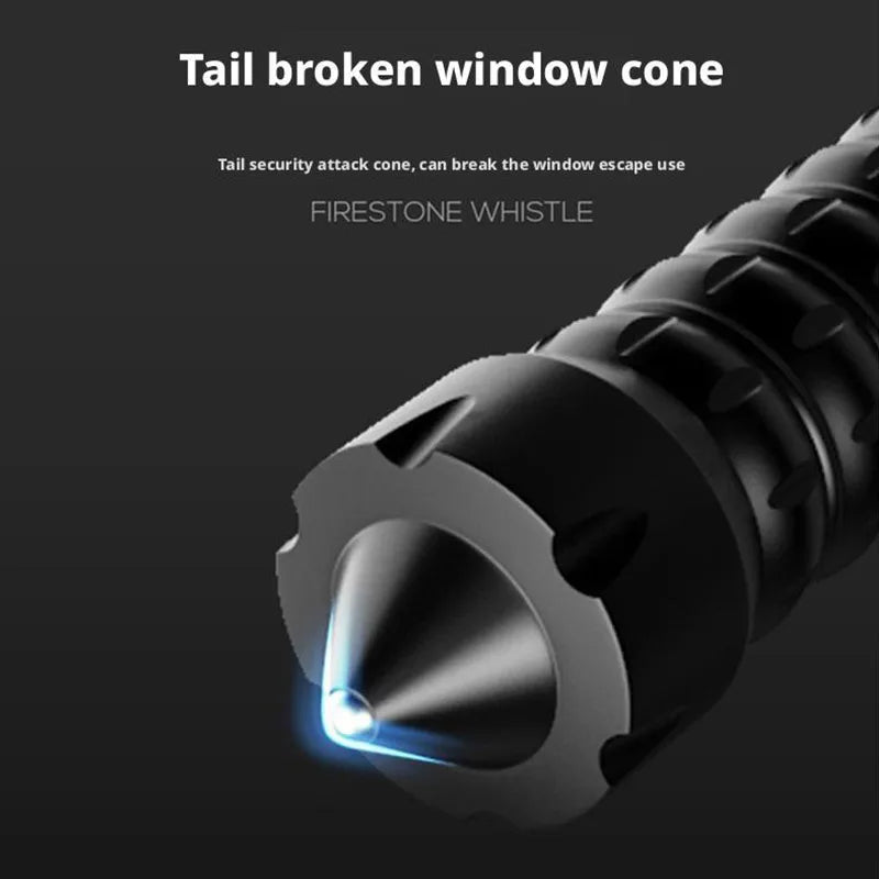 Rechargeable Tactical Flashlight with Long Handle - View 2 | SAMAG