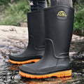 Men's Waterproof Rain Shoes Kitchen Non-Slip Rain Boots Mid-Calf Work Shoes Slip-On Casual Waterproof Outdoor Fishing Boots