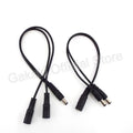 5.5mm*2.1mm 1 Female to 2 Male Connector Male to Female Plug DC Power Splitter Cable CCTV LED Strip Light Power Supply Adapter