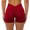 Gym Shorts Woman Seamless Yoga Shorts Fitness Training Yoga Clothing Butt Lifting Workout Short Leggings V Waist Sports Shorts