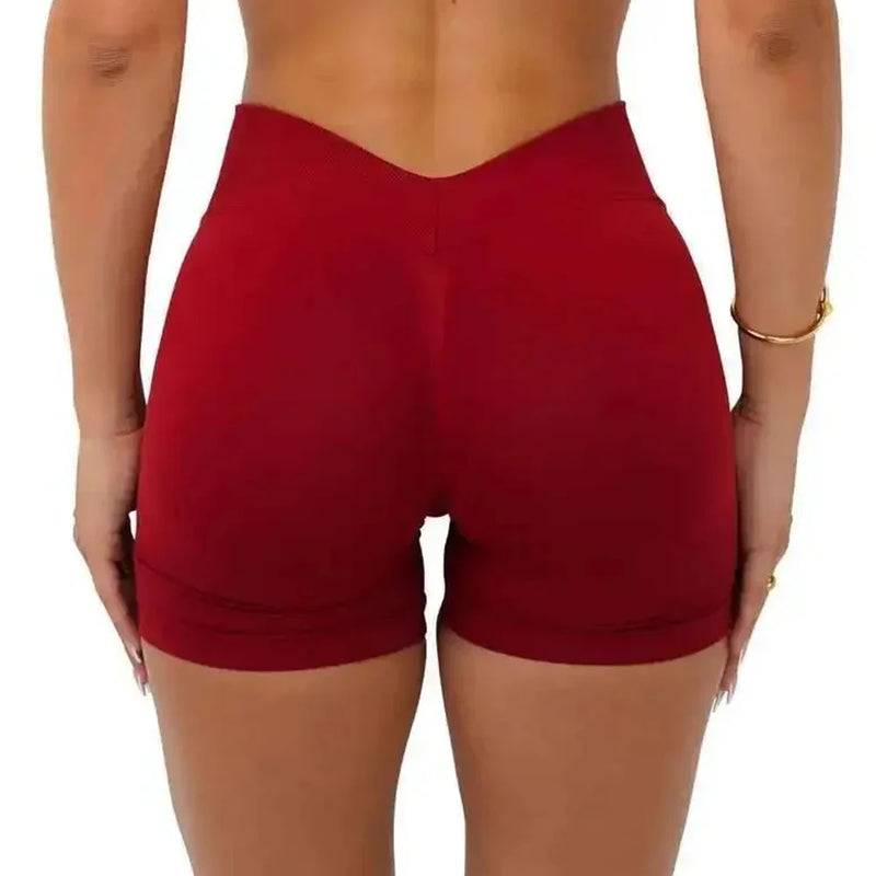 Gym Shorts Woman Seamless Yoga Shorts Fitness Training Yoga Clothing Butt Lifting Workout Short Leggings V Waist Sports Shorts