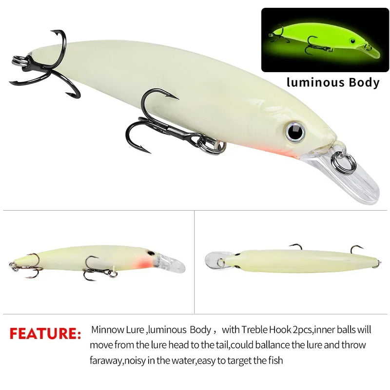 Bait Minnow 7g 14g 40g Luminous Bionic Fake Plastic Hard | SAMAG