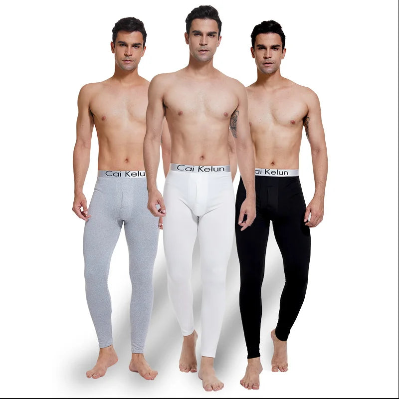 2025 Men's Thermal Underwear Pants, Slim Leggings, Fleece Thickened Skinny Warm Long Pants, Men's Warm Pants for Autumn Winter