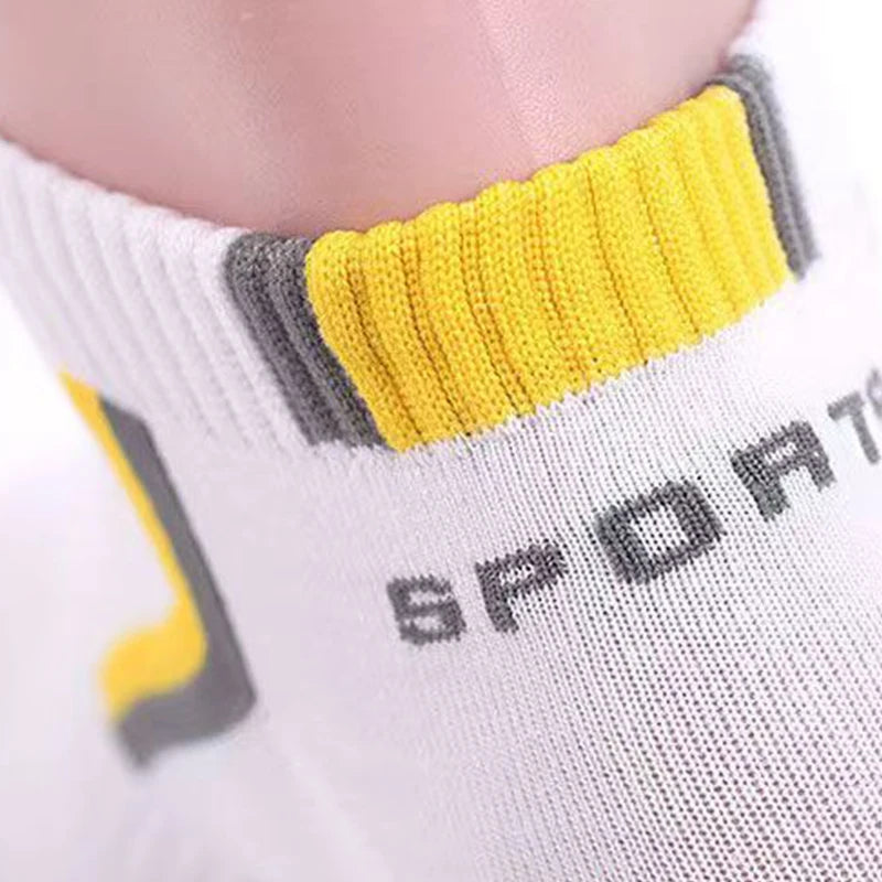 5pairs Men's Fashion Sports Socks, Striped Cotton Sweat | SAMAG