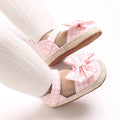 0-18 Months Girl Lattice Baby Princess Shoes Casual Anti slip Bow Four Seasons Preschool Children's Soft Sole First Walking Shoe