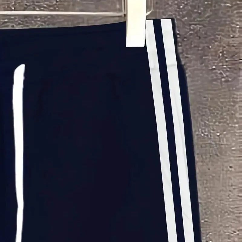 The new men's set for Spring and Autumn features a casual fashionable comfortable and soft 3D striped - View 5 | SAMAG