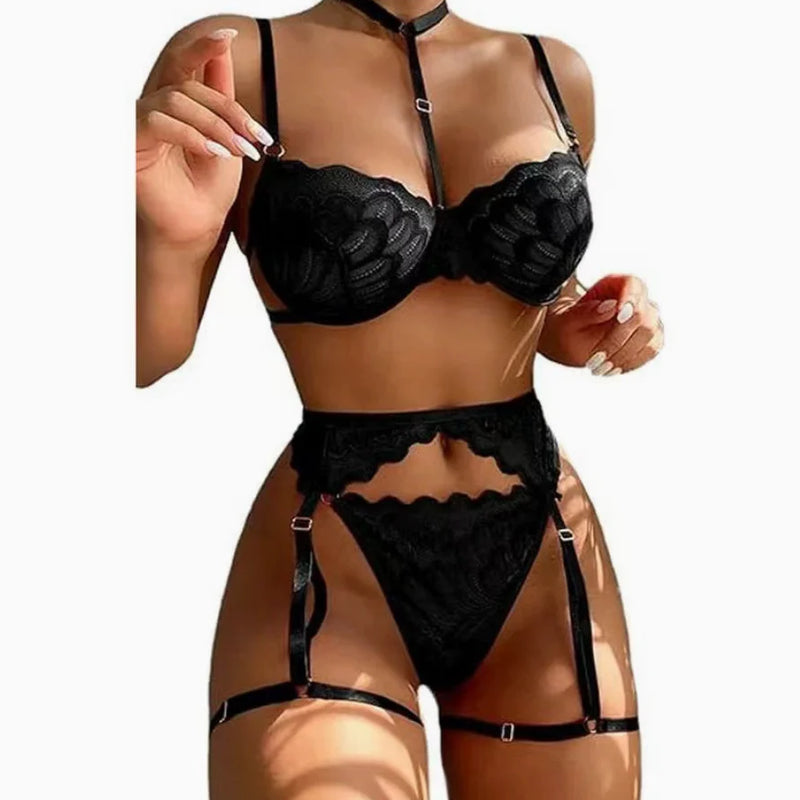 Sexi Babydoll Lace Bra And Panty Set Perspective Sex Erotic Costumes Lingerie Set Underwear Dress Porn Sexy Lingerie For Women