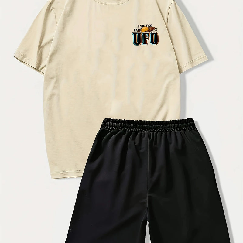 Summer New Style Men's Short-Sleeved Shorts with Letter | SAMAG