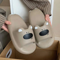 Women Thick Soft-Soled Slippers Platform Cute Animals Design Summer Indoor Non-Slip Bathroom Couples Comfortable Casual Home New