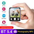 HiFi MP3 Music Player Bluetooth 5.4 Full Touch Screen Walkman with Built-in Speaker Camera Video Player FM/E-book Function