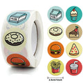 50-500pcs Round Donut Stickers Homemade Bakery Baking Colorful Decoration Labels Kids Party Scrapbooking Stationery Stickers