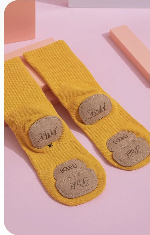 Blue Silicone Anti Slip Cotton Grip Socks Unisex Adult Kids Ballet Contemporary Chinese Dance Yoga Barre Floor Practice Socks