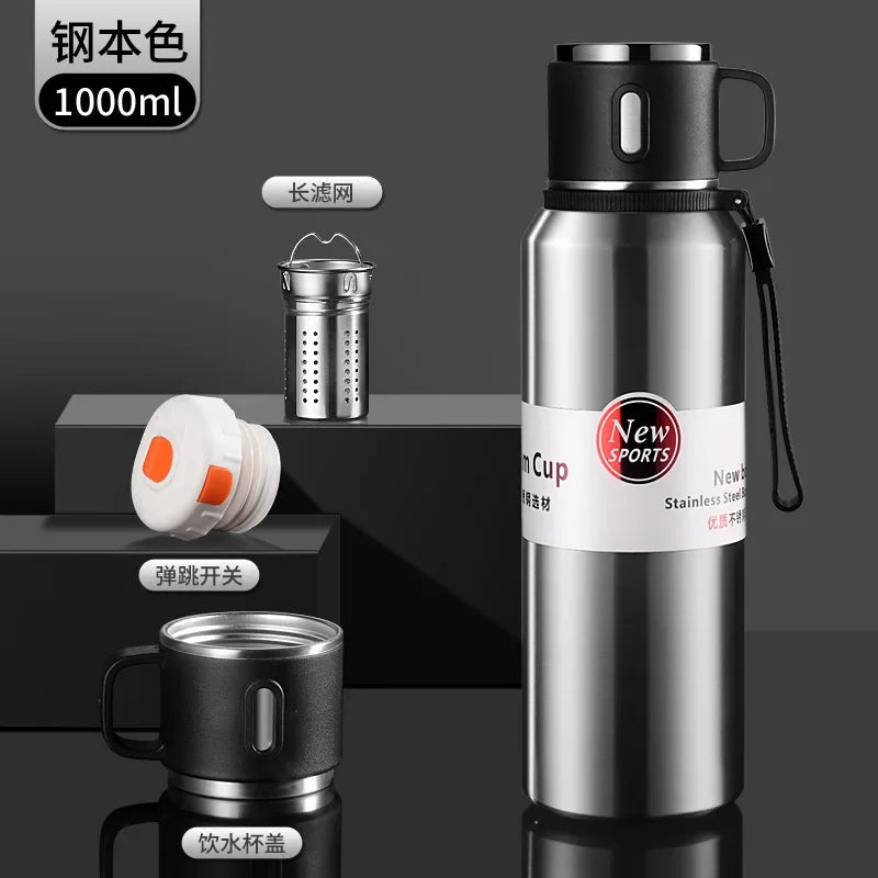 Thermo Bottle Thermal Mug Stainless Steel Water Cup Thermos Large Capacity Keeps Cold Drinkware Tumbler Insulated Thermos Travel