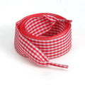1 Pair Flat Shoelaces Replacement Decorative Check Gingham Shoe Laces for Sneakers Skate Shoe Width 2.5CM Women Men