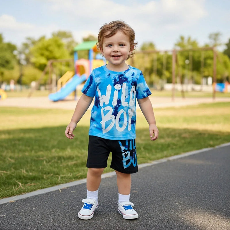 Summer Toddler Baby Boy Clothes Short Sleeve Tie - dye - View 2 | SAMAG