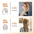 24 Inch Synthetic Dreadlock Hair Extensions, 10Strands/Lot Single Ended Soft Dreads Locks Hippie Style Dreadlock for Women