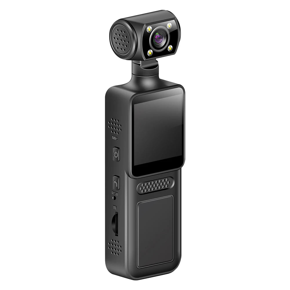 Action Mini Camera Outdoor Sport Video Recorder Body Camera Night Vision 180 Rotatable Wearable Body Worn Cam For Outdoor Sport