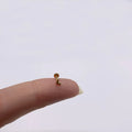 Aide 1pc 925 Sterling Silver Mini Zircon Thick Flat Screw Back Drop Earrings For Women K Gold Piercing Stud Earrings Jewelry
