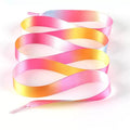 1 Pair Satin Silk Ribbon Shoelaces for Sneaker Shoe Laces Canvas Shoe Laces 2cm Width 80cm/100cm/120cm Length Shoelace