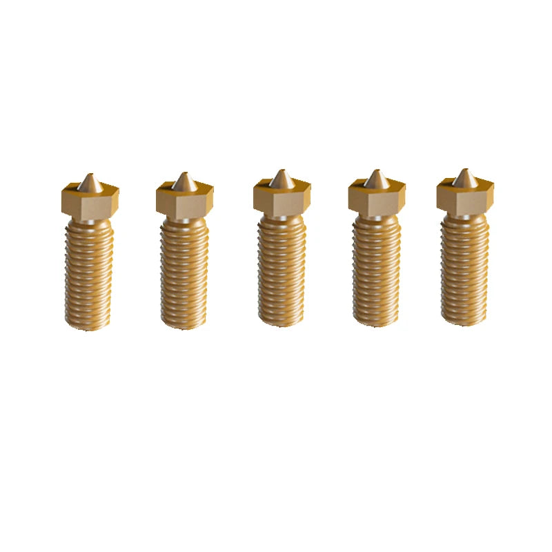 5PCS Original FLSUN V400 3D Printer Hotend Nozzle Brass Print Head Block Double Holes 0.4mm Extruder Part for 1.75mm Filament