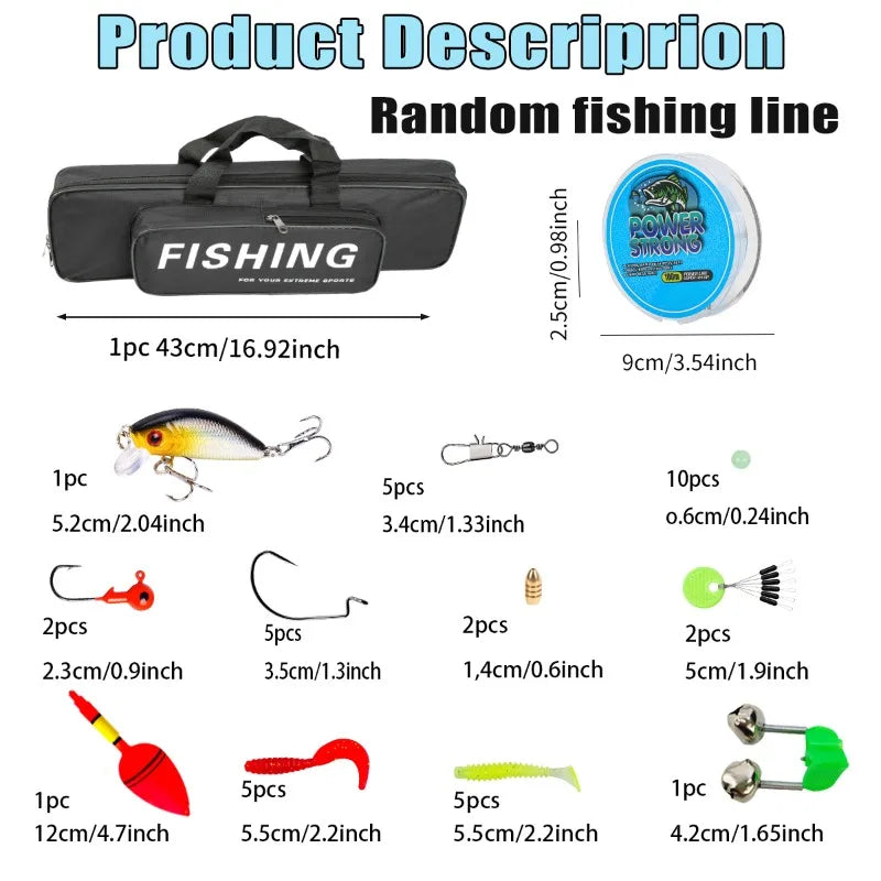 8m High Carbon Ultralight Super Hard Telescopic Fishing Rod Reel Combo Portable Full Set With Simulated Lures Line Hooks Float