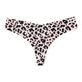 Sexy Leopard Print T-Back T-Shaped Panties Seamless Underwear Women's Ice Silk Breathable Quick-Drying Sports T-Back Pure Cotton