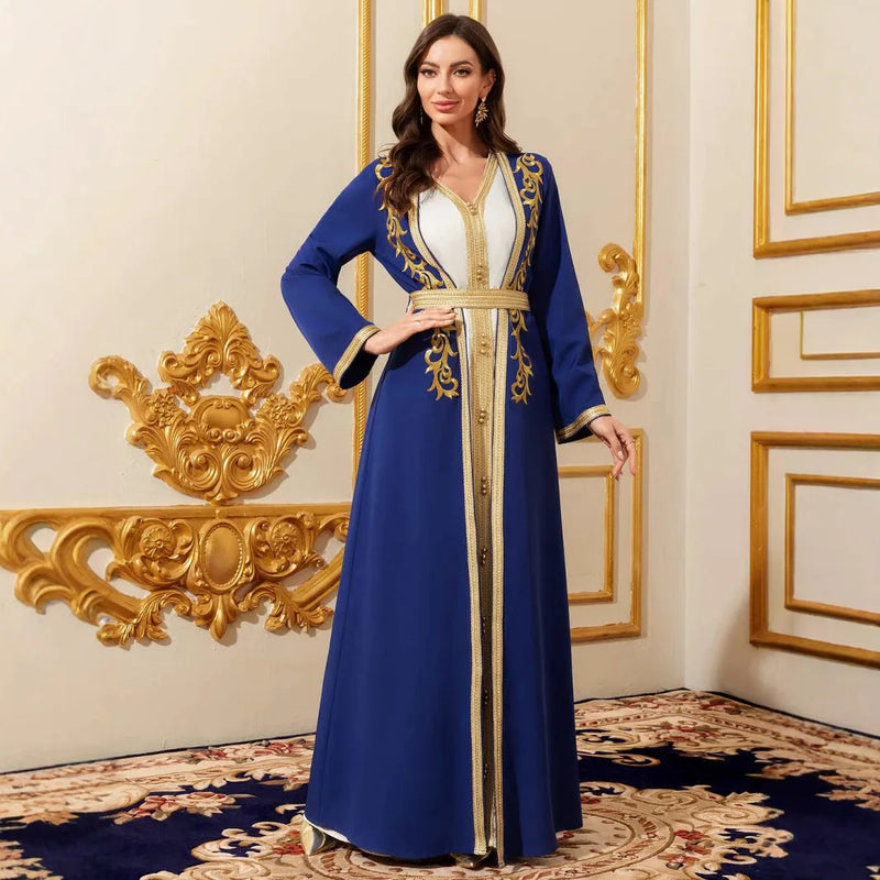 Muslim Sets Women Party Dresses Jalabiya Robe Embroidery | SAMAG