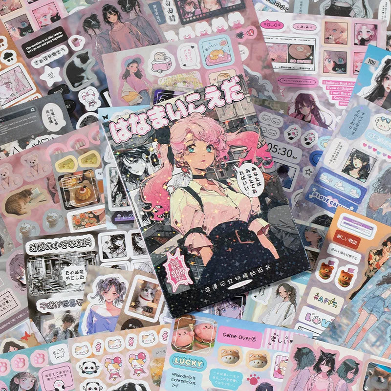 Mr. Paper 45 Sheets/book Creative Sticker Book Used of DIY Phone Case Photo Frame Album Scrapbook Retro Decoration Art Stickers